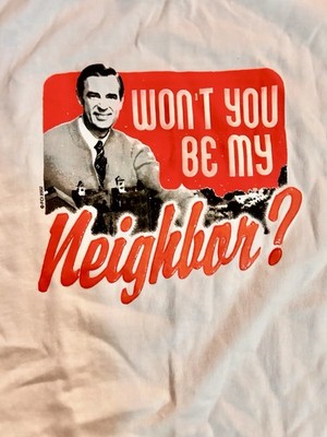 Mr. Rogers Won't You Be My Neighbor 2002 Vintage White T-Shirt Size Large