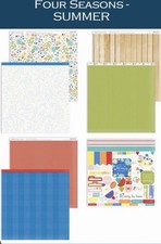 CTMH Paper FOUR SEASONS SUMMER 12  x 12  Dual Sided Paper 6 Pc  Sticker Sheet