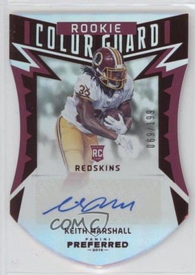 2016 Panini Preferred Color Guard 69/199 Keith Marshall #264 Rookie Auto RC 02pb