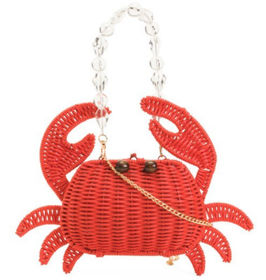 TOMMY BAHAMA Crab shaped Clutch detachable handle crossbody or Shoulder bag N