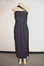 Armani Collezioni Black Beaded LONG Evening Dress Size 12 us On Sale sf