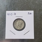 1943 Mercury Dime Silver 10C AU Circulated Denver Business Strike Uncertified