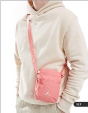 Jordan airborne festival bag pink Cross-body strap pockets Zip-top fastening