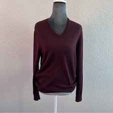 Express Merino Wool Blend V-Neck Sweater   Size Small