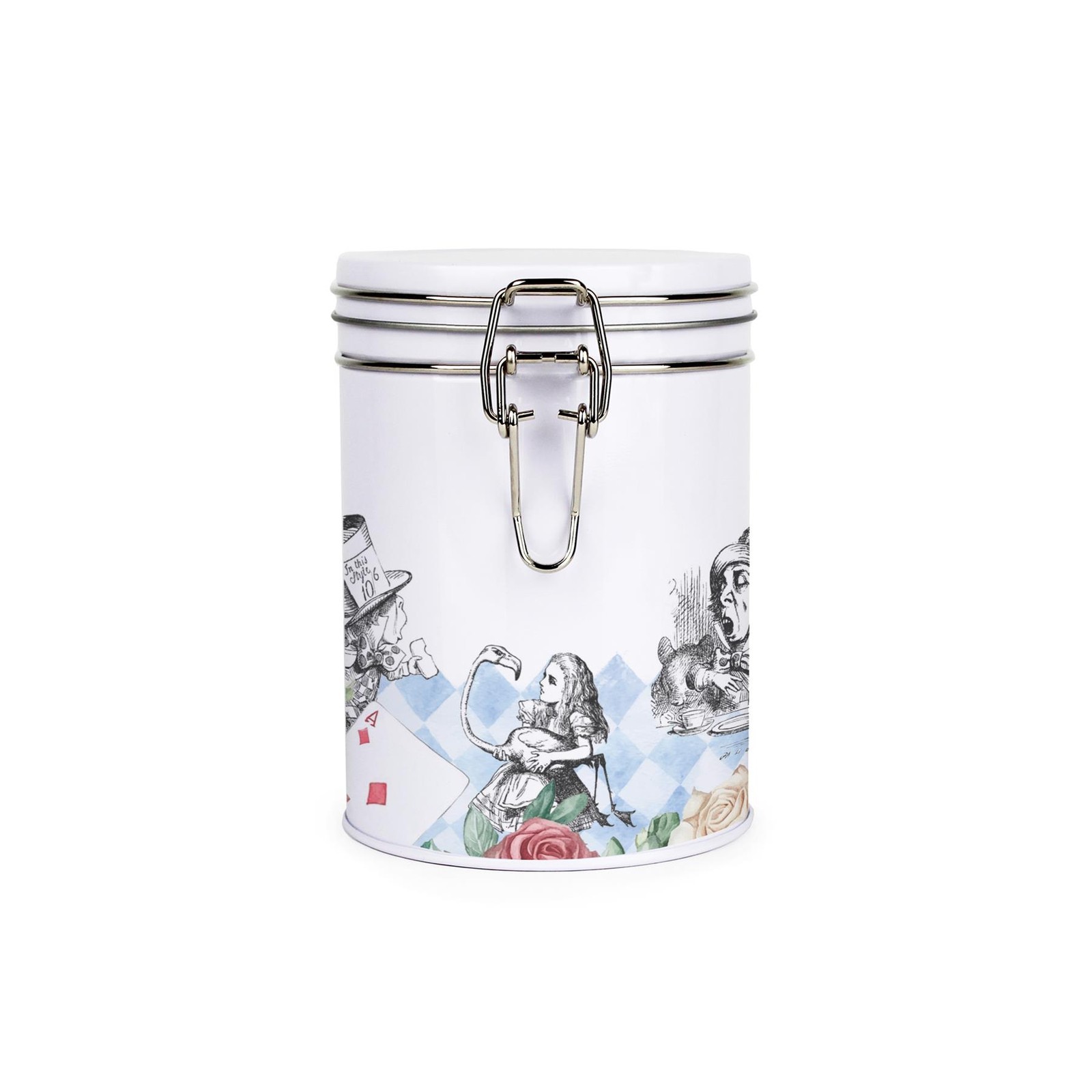 Alice's Adventures in Wonderland Canister - Kitchen/Home Clip Lid Storage Gift