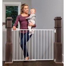 Extra Wide 2-in-1 Stairway and Hallway Baby Safety Gate with Mounting Kit 2024