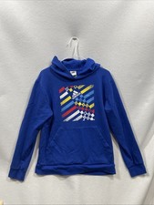 Adidas Boys Size XL 18-20 Blue Hoodie