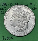 1886 O Morgan Dollar XF Extra Fine Old Cleaning 90% Silver $1 Coin