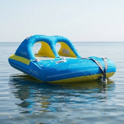 4 Person Towable Tube Boat/ Jet Ski Inflatable Raft 510lb Capacity