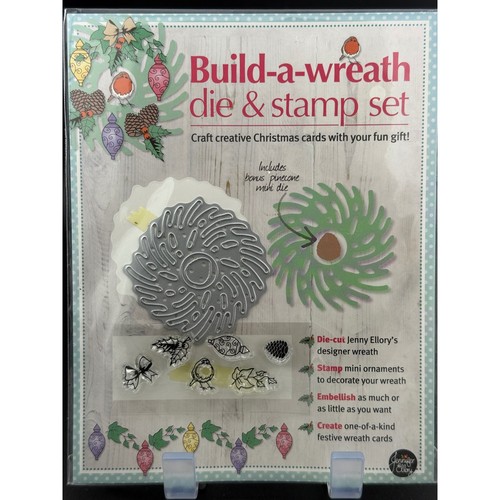 Jennifer Ellory Papercraft Inspirations Build-a-Wreath Die and Stamp Set Holiday