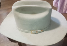 Stetson 4X Beaver Western Hat Size 7 1/4 Light Gray Made in USA