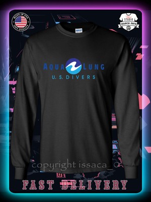 New Aqua Lung U.S. Divers Scuba Diving Men's Long Sleeve T-Shirt American Tees