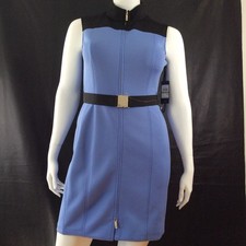 Tommy Hilfiger Colorblock Scuba Dress Sleeveless Belt Sporty Chic Office 14 NWT