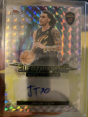 2025-26 Topps Finest Jaylon Tyson Electrifying Signatures Auto Geometric #ESG-JY