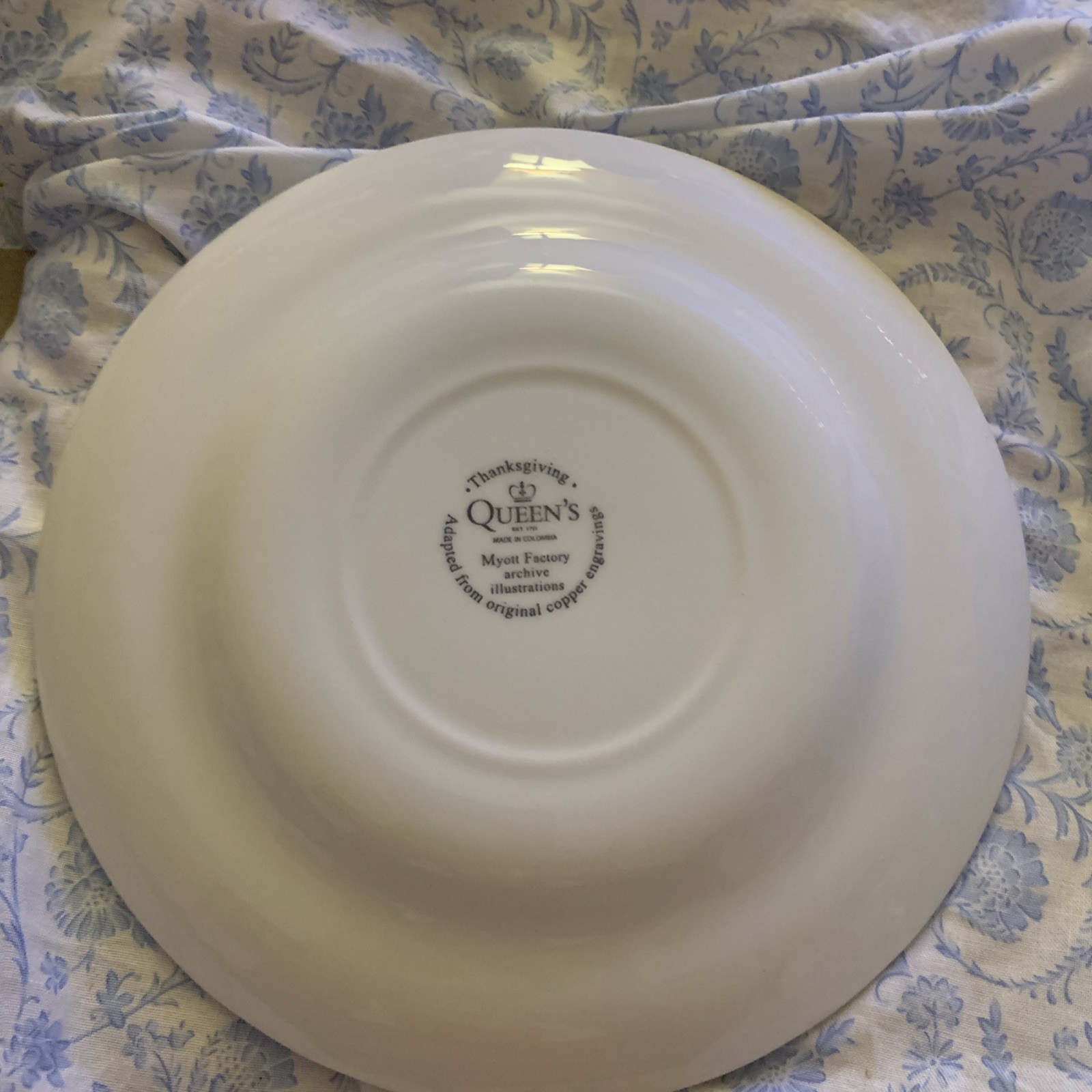 Queen's Myott Factory 8" Side Plates THANKSGIVING Set of 4 NEW IN BOX