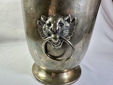 Leonard Champagne Cooler Bucket With Lions Silverplated
