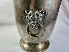 Leonard Champagne Cooler Bucket With Lions Silverplated