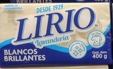 LIRIO LAUNDRY SOAP BAR ( JABON DE LAVANDERIA ) - BAR OF 400g EACH - FREE SHIP