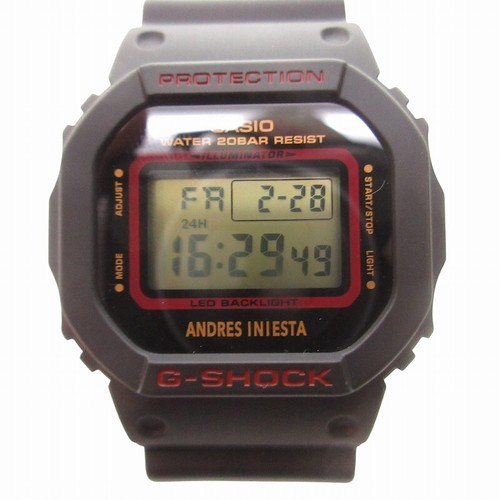 Casio G-Shock DW-5600AI-1DR Digital Iniesta Signature Series Unisex Watch, Used