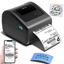 Bluetooth Shipping Label Printer 4x6, D450BT Thermal Label Printer for Shippi...