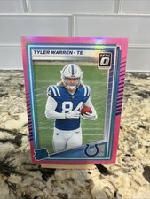 2025 Panini Donruss - Rated Rookie Tyler Warren Optic Preview Pink Prizm (RC)