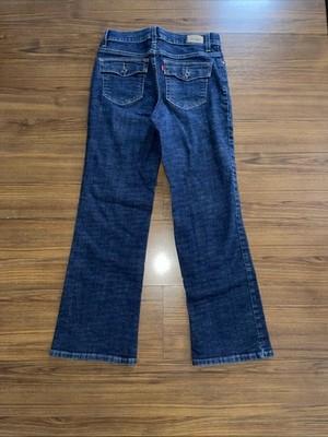 Levis 512 Jeans Womens 8 Short 27 Inseam /Perfectly Slim Boot Cut/ Flap Pockets
