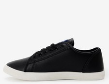 MENS UK 10 BLACK & WHITE SMART CASUAL TRAINERS RRP £65 Brand New In Box