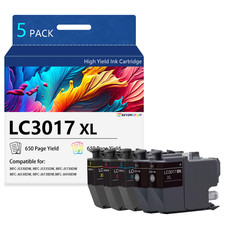 LC3017XL High Yield Ink Cartridges 5-Pack,2 Black/1 Cyan/1 Magenta/1 Yellow