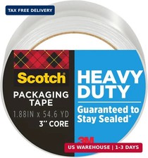 Scotch Heavy Duty Shipping Packing Tape, Clear, 1.88 in. x 54.6 yd.  1 Tape Rol