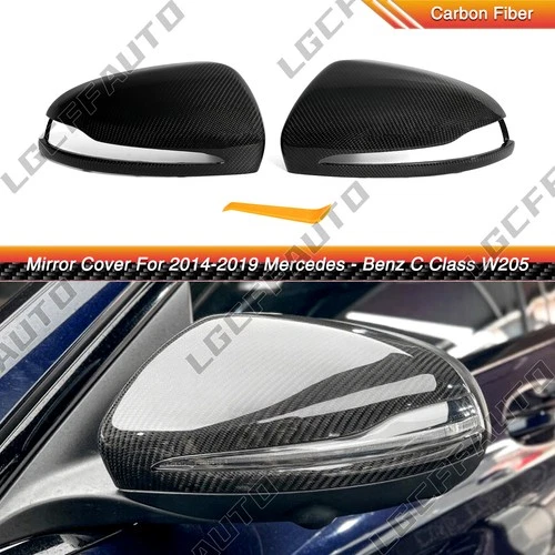 REAL CARBON FIBER Side Mirror Cover Cap For Mercedes Benz W205 W213 W222 W257 US