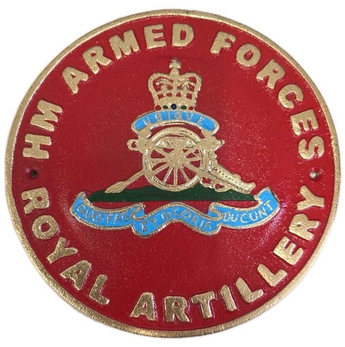 HM Armed Forces Royal Artillery Crest Plaque Wall Badge Regiment Sign
