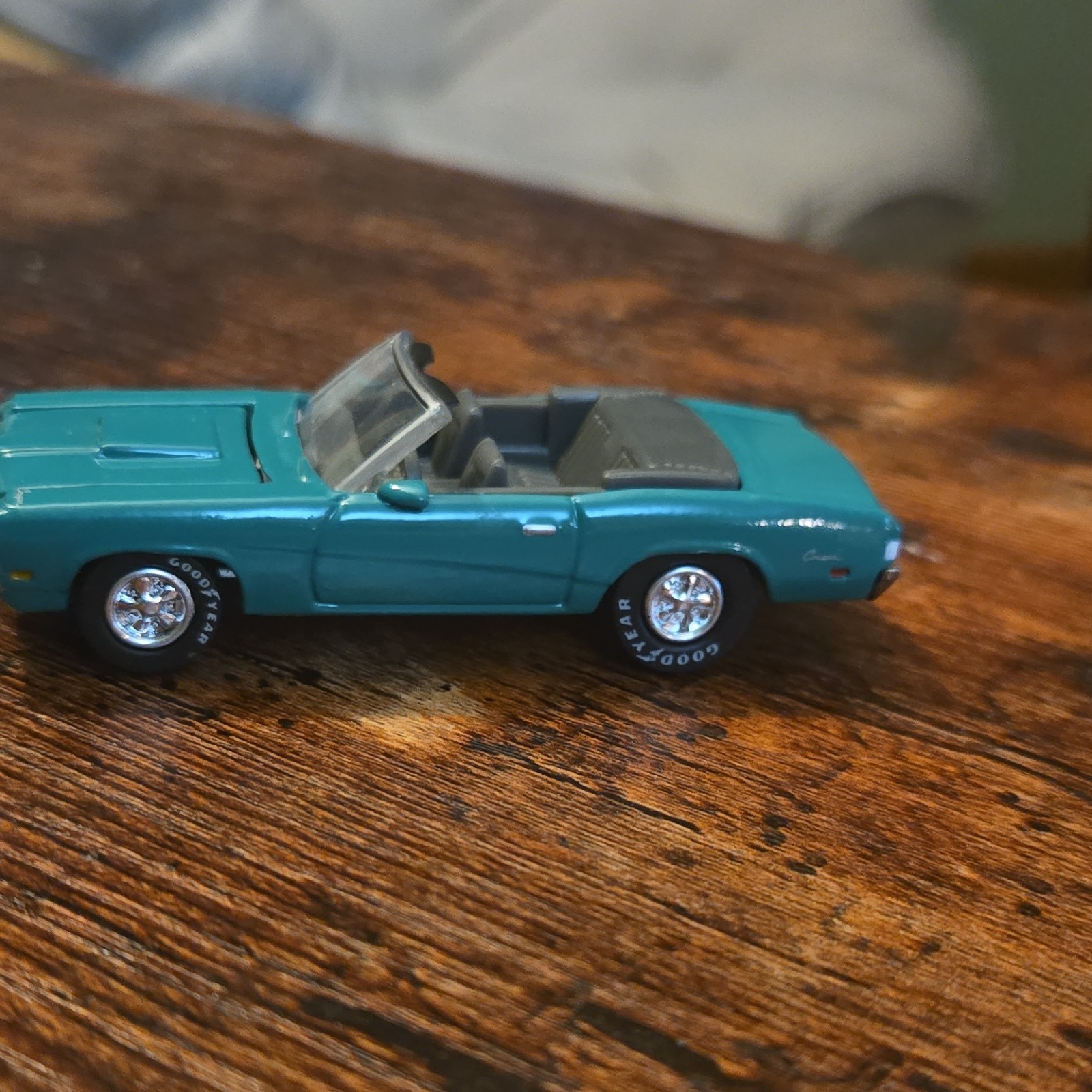 Racing Champions Mercury Cougar 1970 Teal Diecast Car 1:64 Opening Hood thumbnail 3