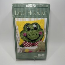 NATURA - LATCH HOOK KIT FROGGY - EASY   FUN   QUICK  SEALED In ORIGINAL BOX 