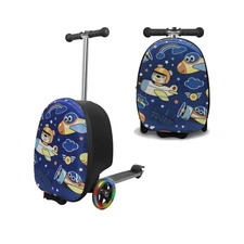 Scooter Suitcase for Kids with LED Wheels, Lightweight & Foldable S... Fast Ship