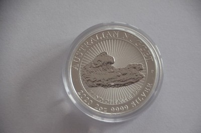 Hand of Faith Australian Nugget 2 oz Silber Münzen Australien 2020 Auflage 10000