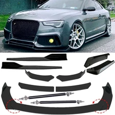 For Audi A5/S5/RS5 Front Bumper Lip Spoiler+Side Skirt+Rear Lip+Strut Rods