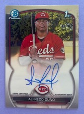 2023 1st Bowman Chrome Alfredo Duno On-Card Auto #CPA-ADU - CIN Rookie