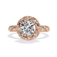 0.85 Carat Round Cut Lab Created Diamond Solitaire Ring | 14k Solid Rose Gold