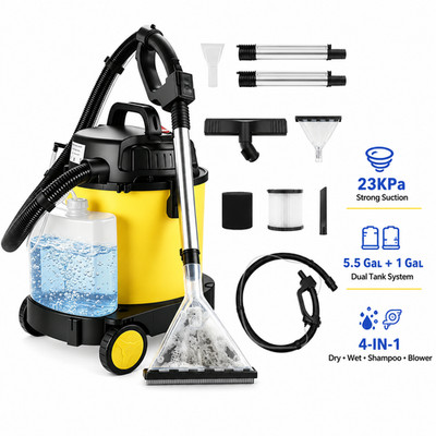 Vacmaster 5.5 Gallon 5.5 HP Wet Dry Car Vacuum Cleaner Upholstery Shampoo 4-IN-1