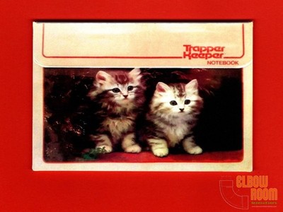 Trapper Keeper 80's vintage art 2x3'' fridge magnet Kittens