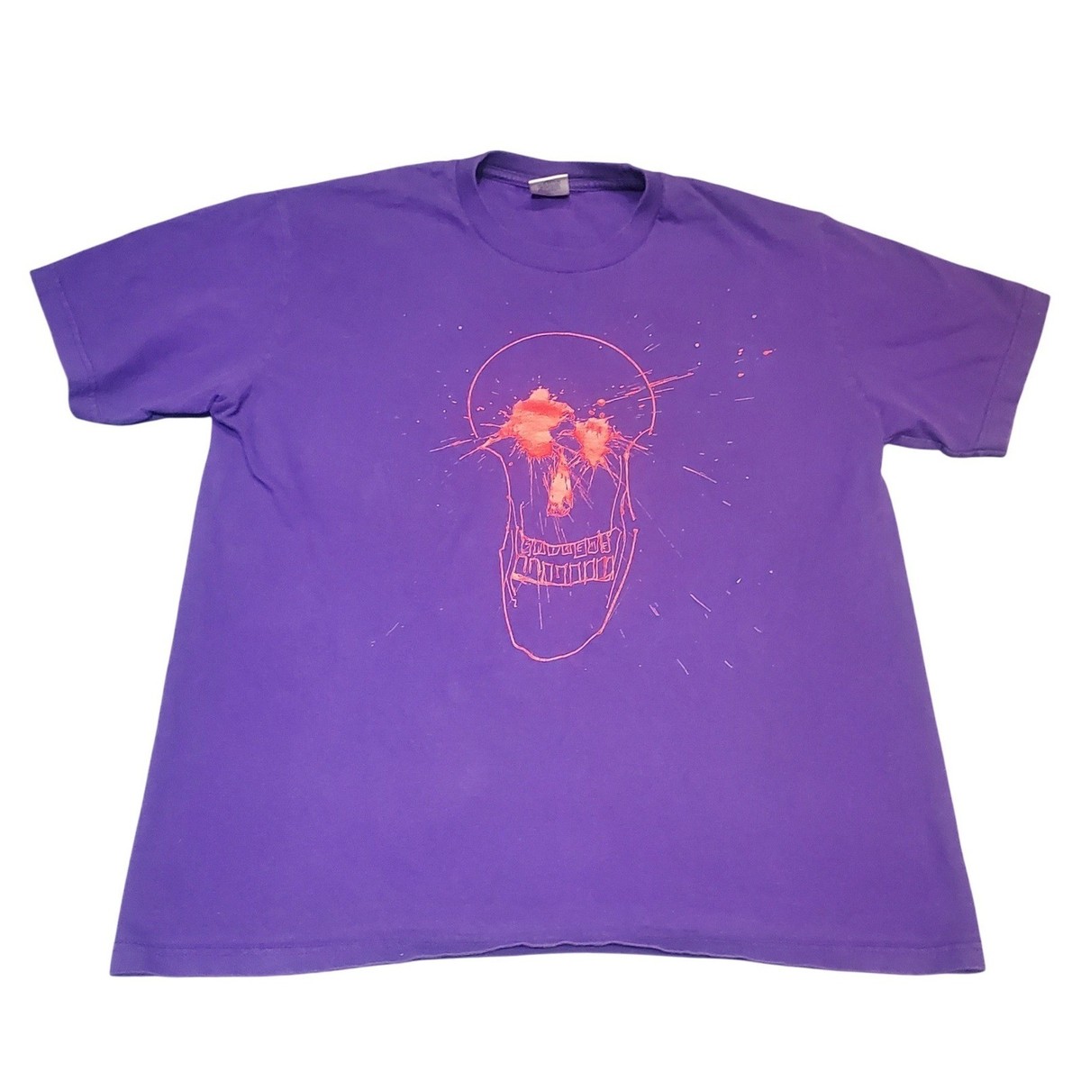 Supreme Ralph Steadman Skull Tee Purple SS22 Box Logo T-Shirt Size