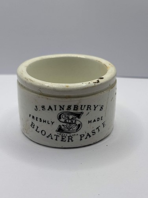 #ad Old sainsburys advertising bloater paste pot GBP 15.00