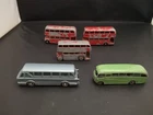 MATCHBOX LESNEY LOT OF THREE BUSES AND TWO COACHES INC LONG DISTANCE COACH--Y574