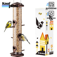 Vogelfutterspender Metall 38Cm Mit 6 AnflugpläTzen Futterstation FüR WildvöGel