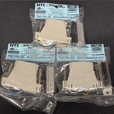 DB25 Male to RJ11 6P6C Hood Gray USOC Adapter Housing Telecom Lot of 3