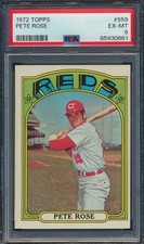 1972 TOPPS BASEBALL #559 PETE ROSE PSA 6 EX-MT