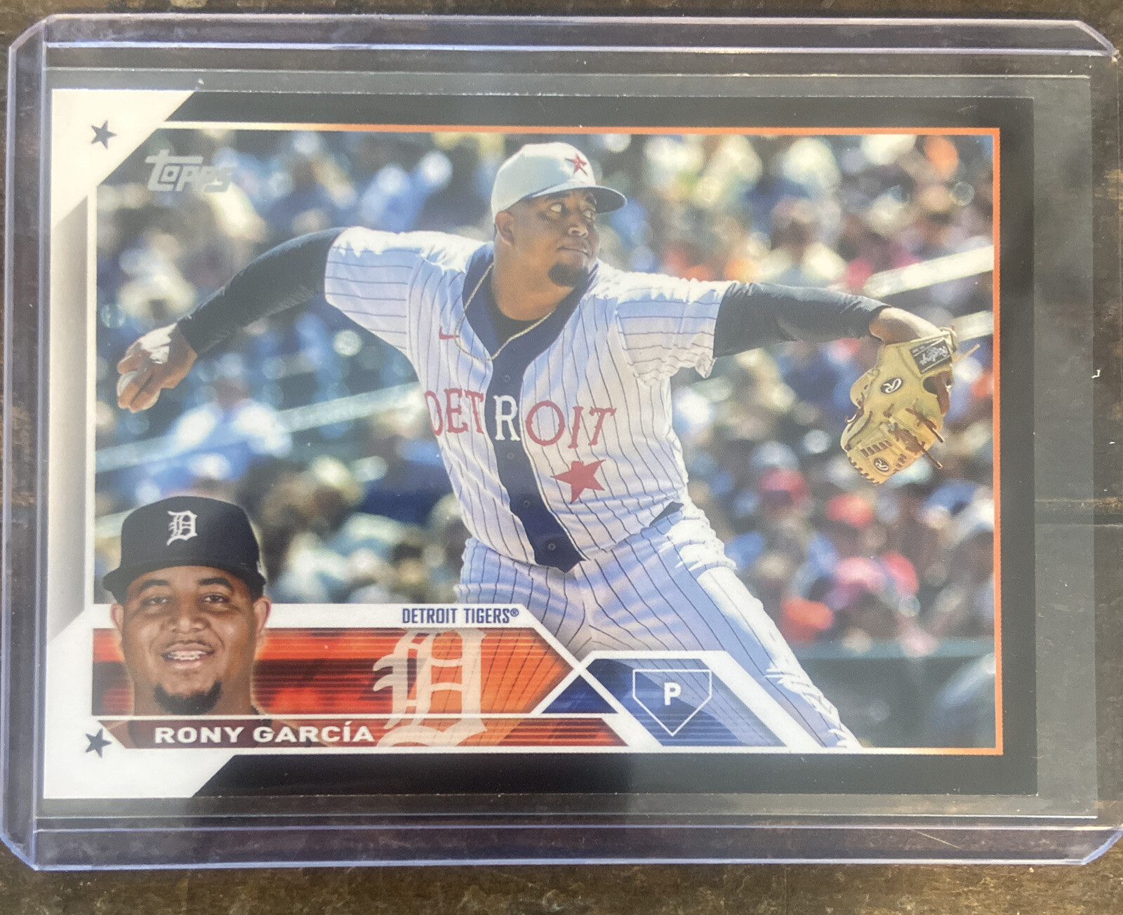 2023 Topps Series 1 Rony Garcia Black #231 23/72 Detroit Tigers