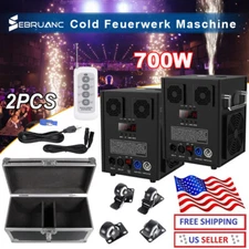 2PCS 700W Cold Spark Machine DMX Stage Firework with Case Outdoor Wedding Party