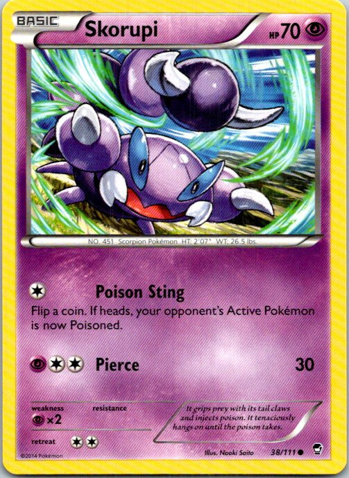 Skorupi 38/111 Pokemon Furious Fists Near Mint