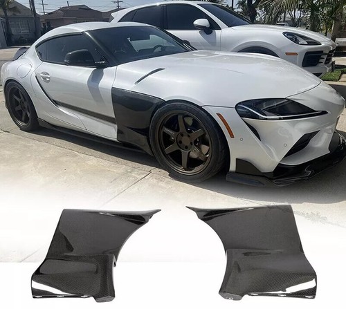 Real Carbon Side Door Panel Fender Vent Cover For Toyota Supra GR A90 A91 19-25 - Picture 2 of 10